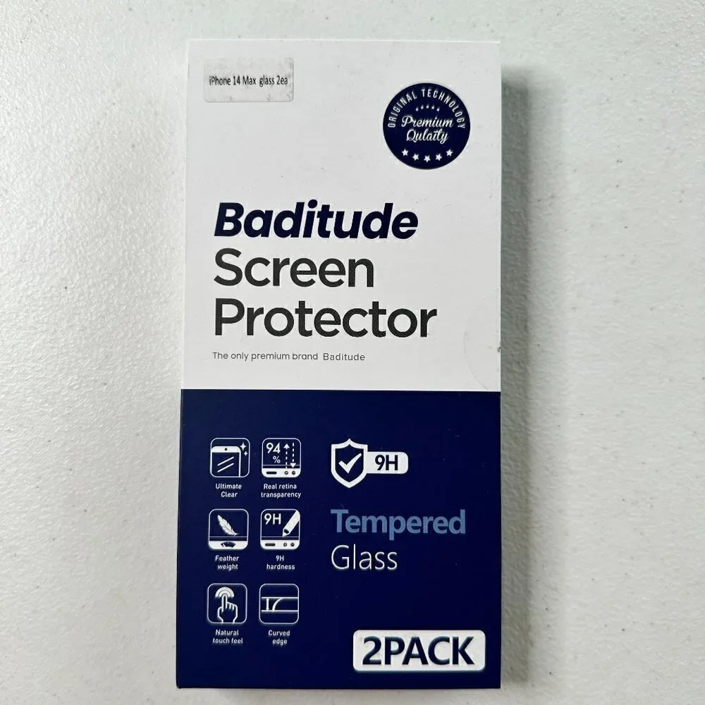 NEW Baditude Screen Protector IPhone 14 Max Set of 2